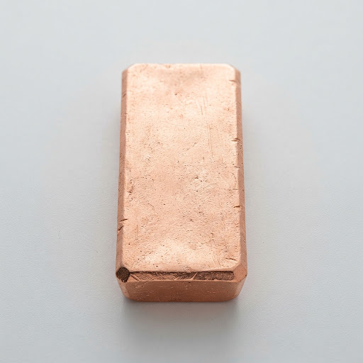 1kg copper bar, back side with industrial finish